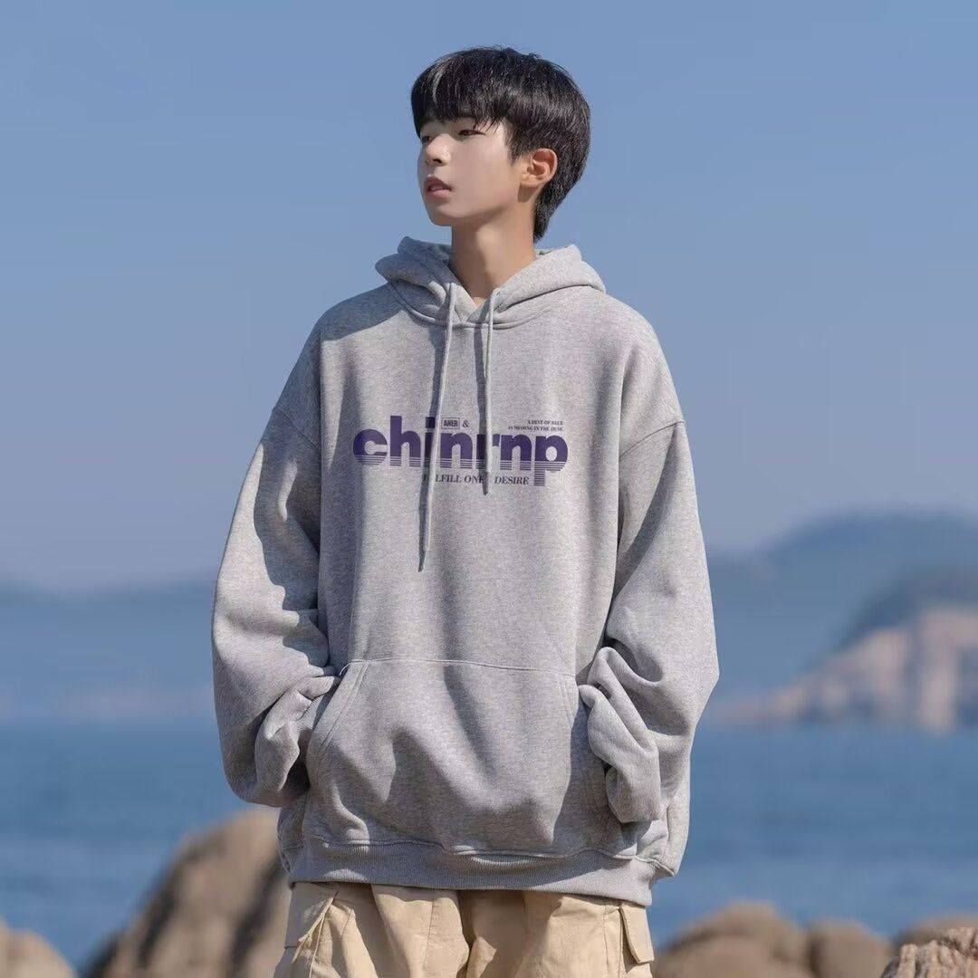 Street Fashion Culture - เสื้อฮู้ดแขนยาวผู้ชายมีหมวก พิมพ์ลายดิจิทัล ฤดูใบไม้ร่วง เทคโนโลยีการผลิตขั้นสูง วัฒนธรรมวัยรุ่น แฟชั่นคนเมือง