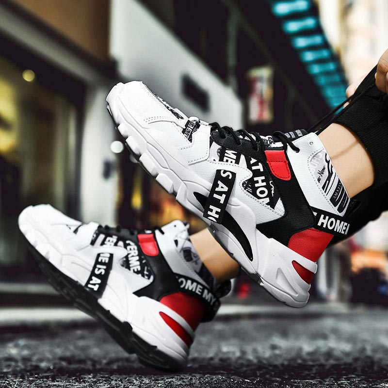 Street Fashion Japan Brand - ขนาดใหญ่ขนาดสูง Chunky รองเท้าผ้าใบกีฬาสำหรับชายกีฬารองเท้าผู้หญิงวิ่งรองเท้าผู้ชายออกกำลังกาย Tenisky Scarpe Uomo