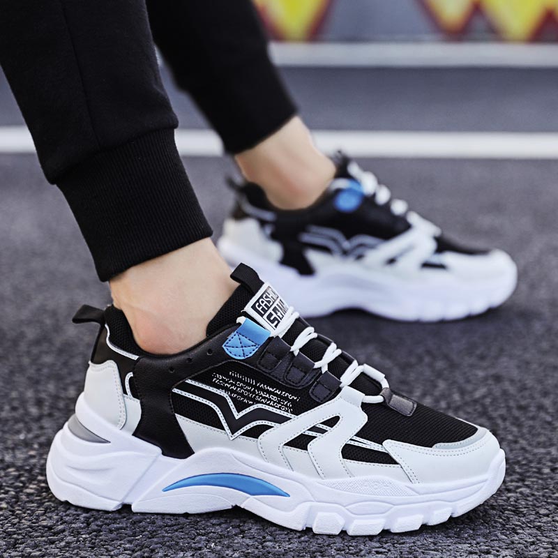 Street Fashion Japan Brand - ขนาดใหญ่ Chunky ความสูงรองเท้าผ้าใบผู้หญิงกีฬารองเท้า Man Running รองเท้าผู้ชายกีฬารองเท้าสำหรับชายสีดำสีน้ำเงินสีขาว