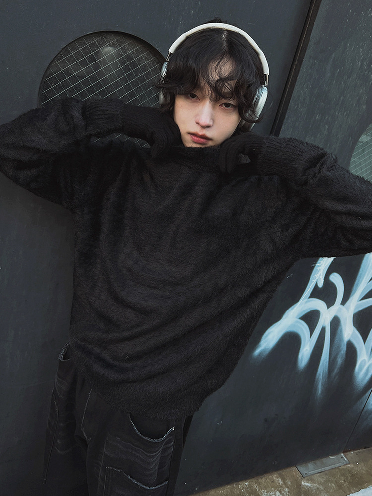 Street Fashion In London - เสื้อคอปกขนสัตว์ ร็อค แมนส์ น้ำเงิน บริติช ลอนดอน