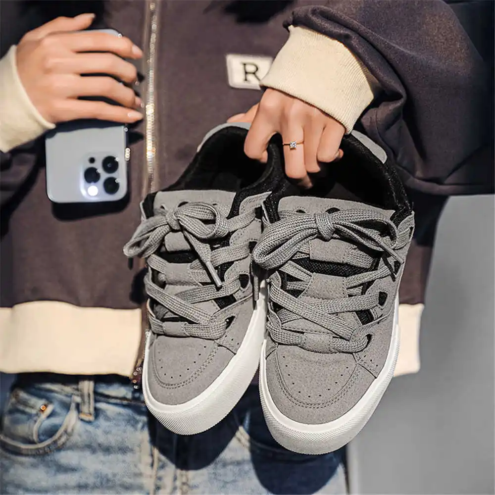 Street Fashion Vietnam - กับ Lacing Hiphop ผู้หญิงรองเท้าสเก็ตบอร์ดวอลเลย์บอลรองเท้าผ้าใบสําหรับสตรี Beige Boot