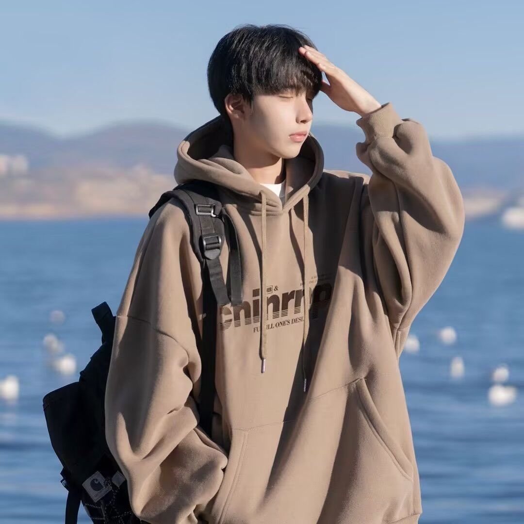 เสื้อฮู้ดแขนยาวผู้ชายมีหมวก พิ - Street Fashion Culture บทวิจารณ์และราคา