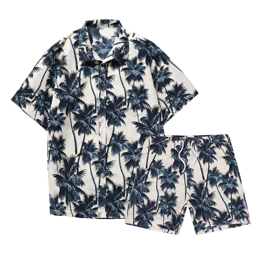 เสื้อเชิ้ตลายต้นมะพร้าวฮาวายแบ - Fashion Streetwear บทวิจารณ์และราคา