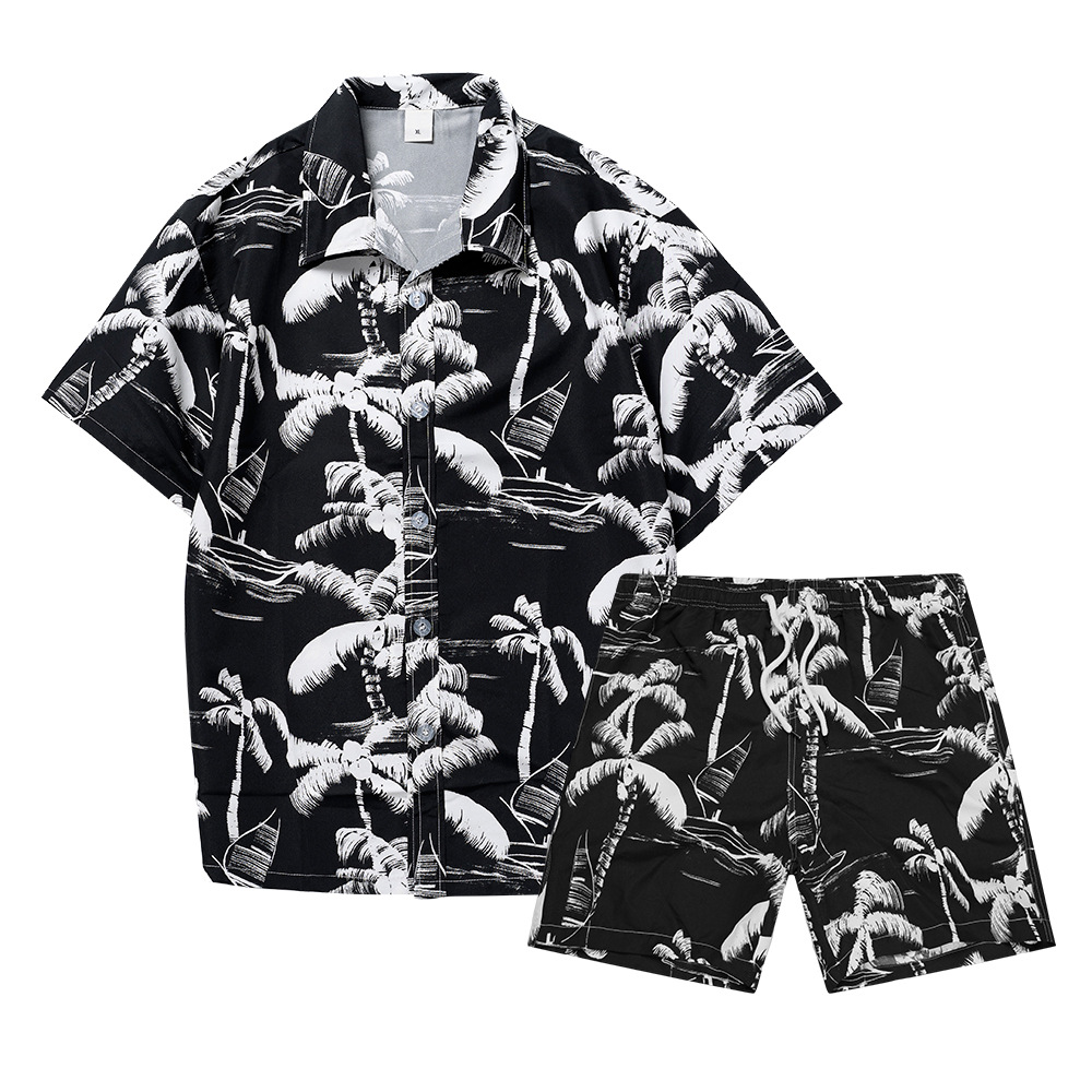 เสื้อเชิ้ตลายต้นมะพร้าวฮาวายแบ - Fashion Streetwear บทวิจารณ์และราคา
