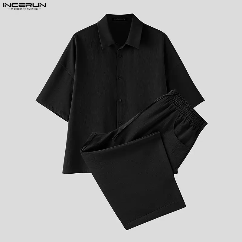 INCERUN ชุดเซ็ตผู้ชาย เสื้อเชิ - Fashion Streetwear บทวิจารณ์และราคา