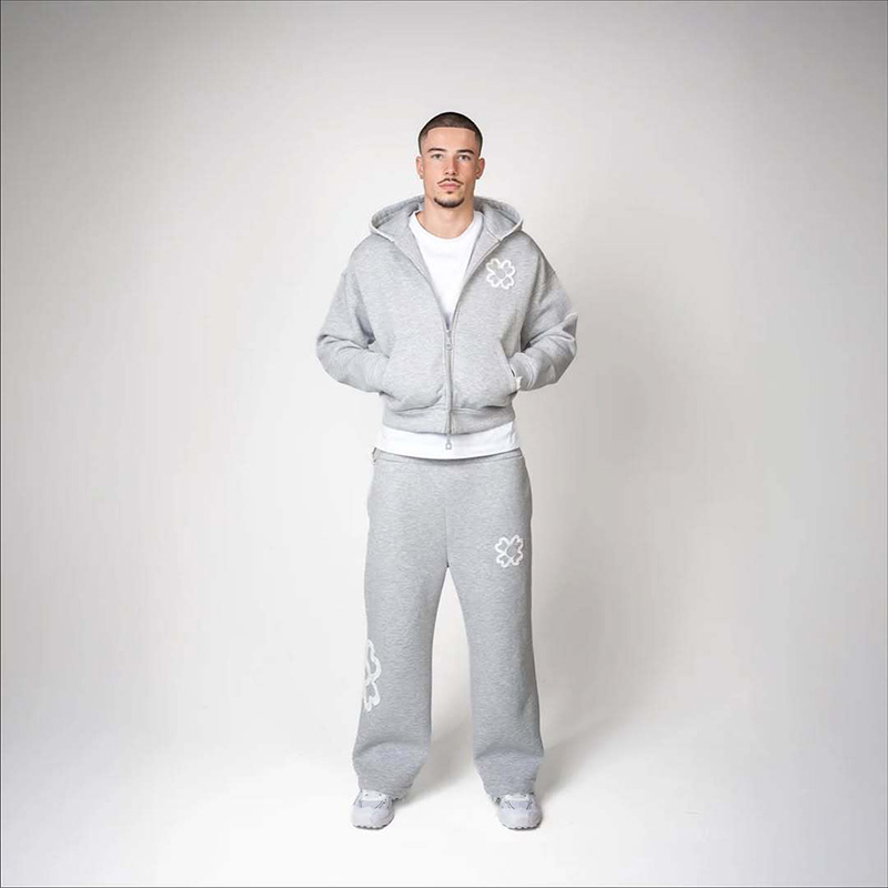 ชุดเซ็ตฮู้ดดี้ซิปติดกระดุมลายใ - Street Fashion Male บทวิจารณ์และราคา