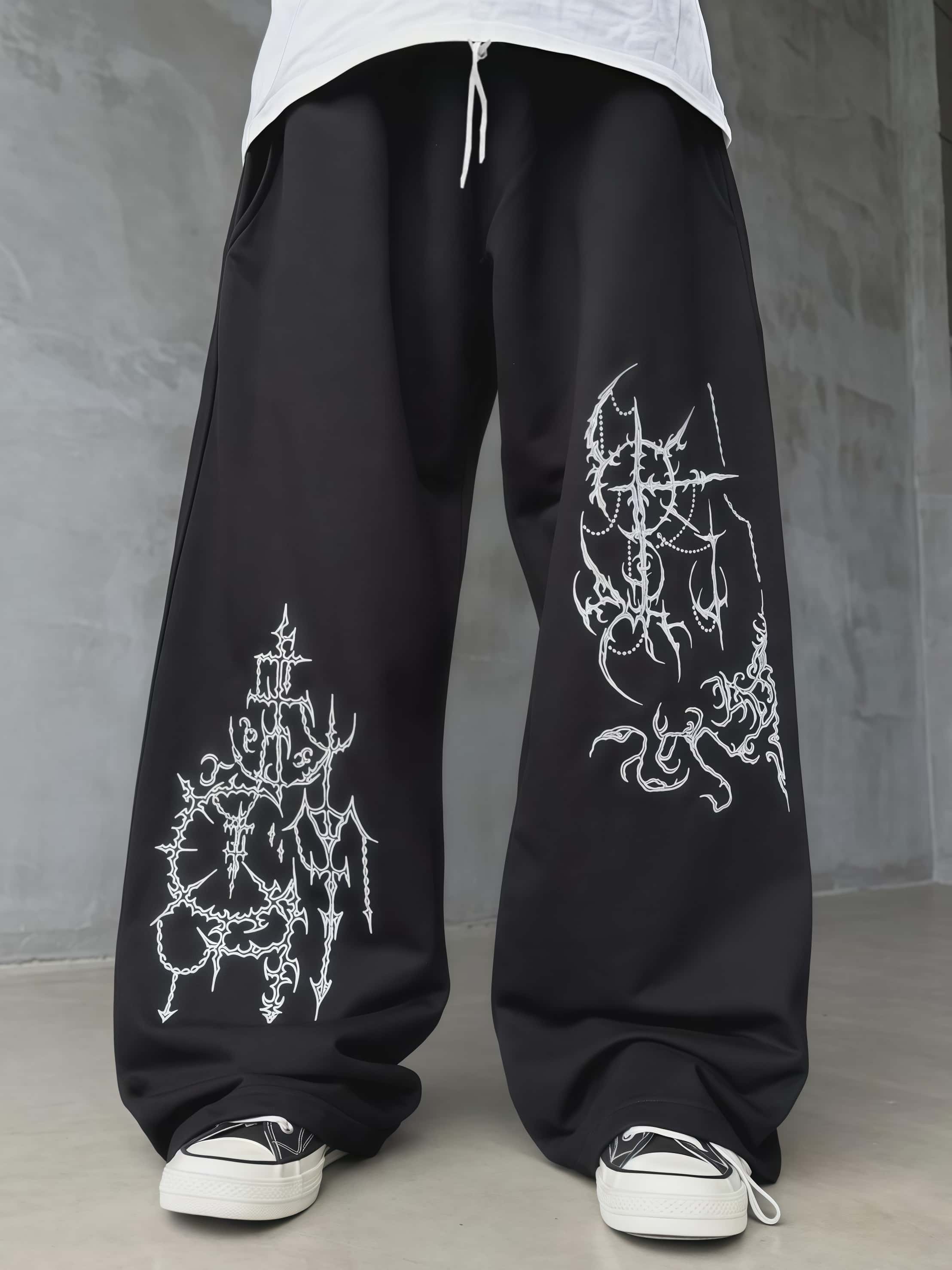กางเกงขากว้างสไตล์สตรีทลำลองสำ - Street Fashion Asian Men บทวิจารณ์และราคา