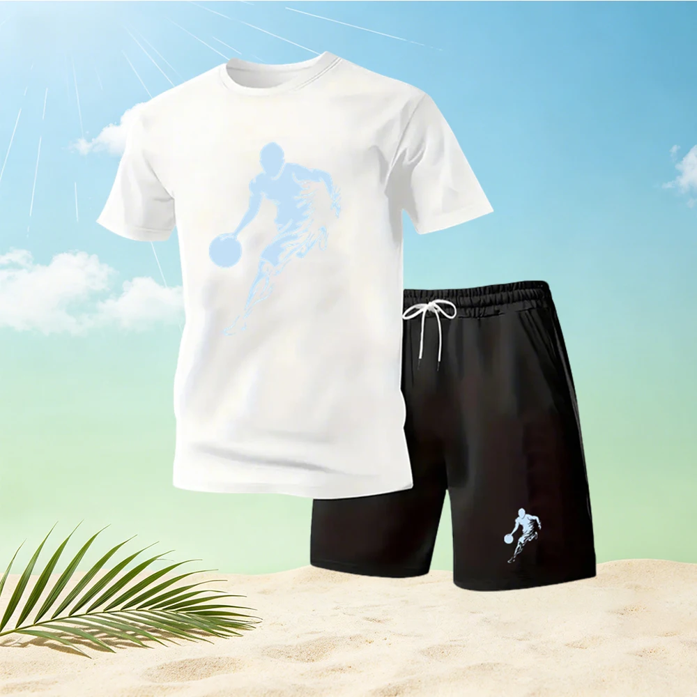 เสื้อยืดเซ็ตผู้ชายสำหรับฤดูร้อ - Street Fashion Hot บทวิจารณ์และราคา