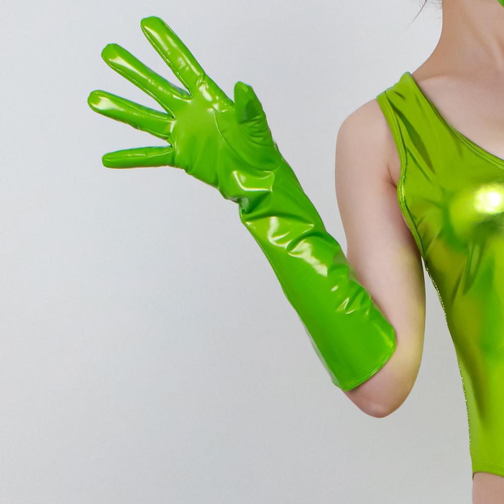 ถุงมือหนังแก้วยาว 40 ซม. ถุงมื - Street Fashion Photography บทวิจารณ์และราคา