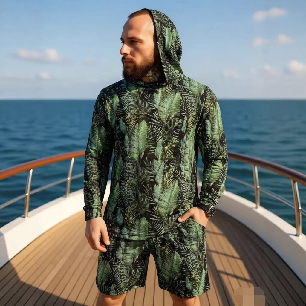 ชุดเซ็ตสองชิ้นลายพรางแบบใหม่ปี - Street Fashion Male บทวิจารณ์และราคา