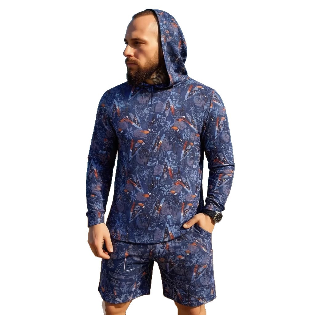 ชุดเซ็ตสองชิ้นลายพรางแบบใหม่ปี - Street Fashion Male บทวิจารณ์และราคา