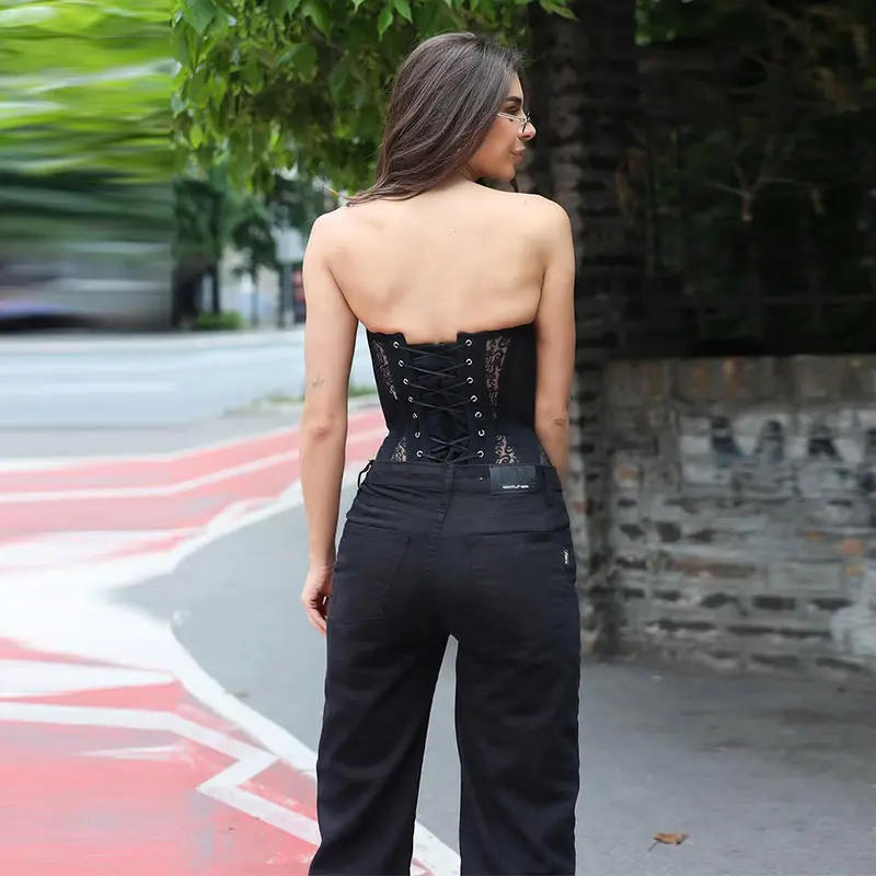 Hottie Top Lace Hollow เซ็กซี่ - Street Fashion Photography บทวิจารณ์และราคา