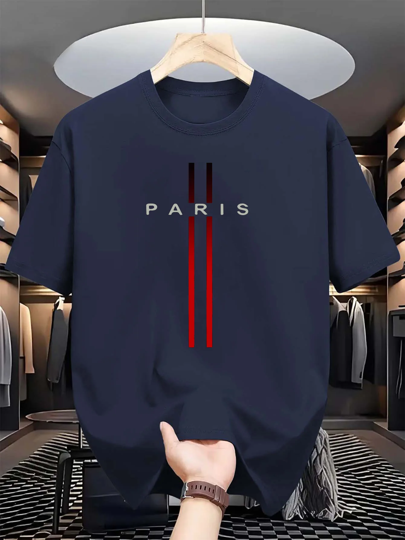 เสื้อยืดแขนสั้นคอกลมผ้าฝ้ายแท้ - Street Fashion In Paris บทวิจารณ์และราคา
