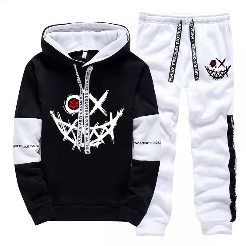 ชุดเซ็ตผู้ชาย/เสื้อฮู้ด/กางเกง - Street Fashion Male บทวิจารณ์และราคา