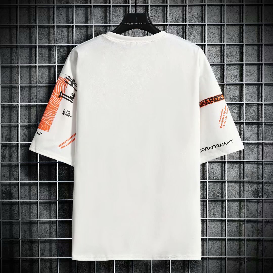 ชาย Harajuku กราฟิกสีดำฤดูร้อน - Street Fashion Japan Brand บทวิจารณ์และราคา