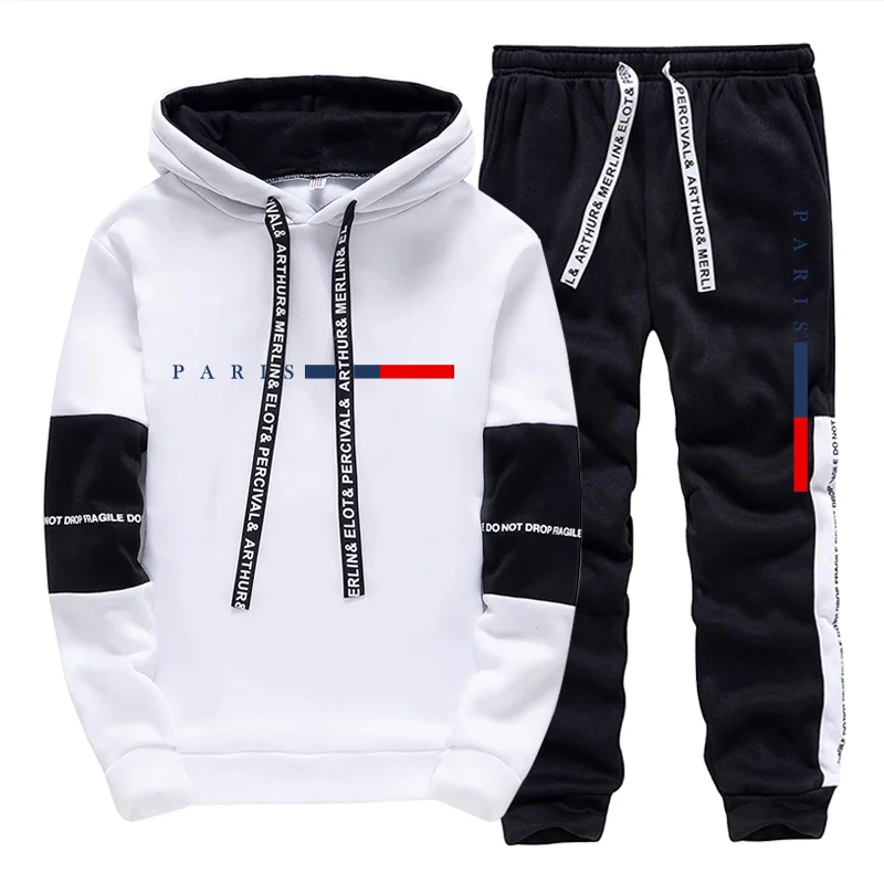 ชุดเซ็ตผู้ชาย/เสื้อฮู้ด/กางเกง - Street Fashion Male บทวิจารณ์และราคา