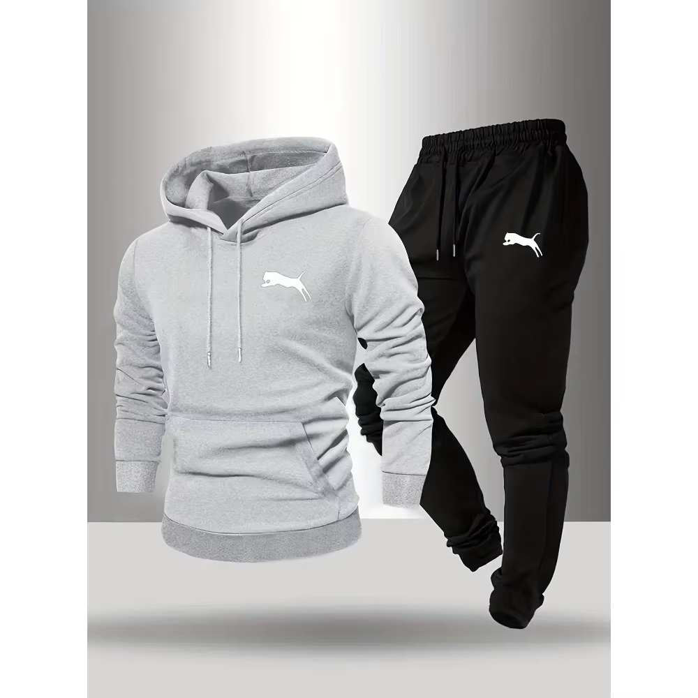 ชุดเซ็ตเสื้อฮู้ดและกางเกงขายดี - Street Fashion Male บทวิจารณ์และราคา